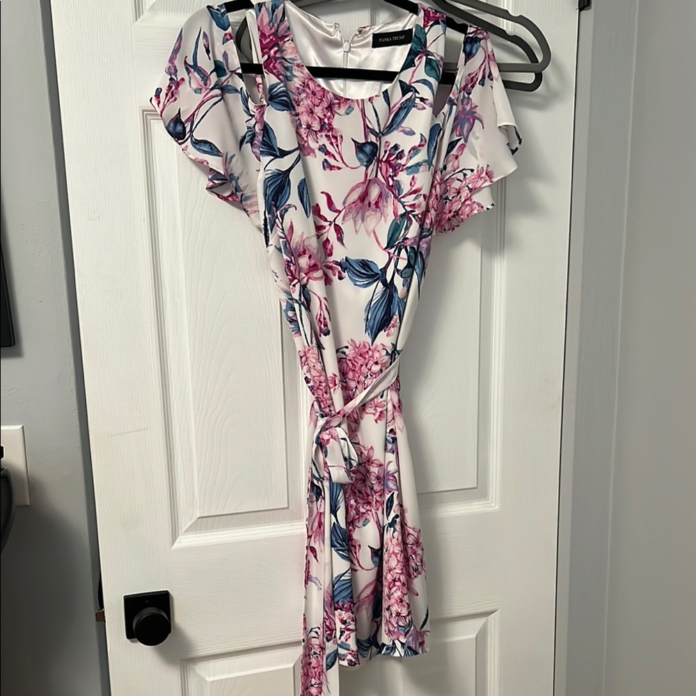 Ivanka Trump Mini Dress in Pink and Blue